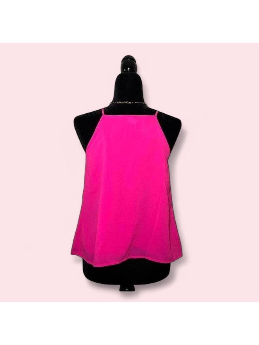 Bright Pink Y2K 2000s Kimcine Tank Top Size Small Barbiecore Coquette - Picture 6 of 6